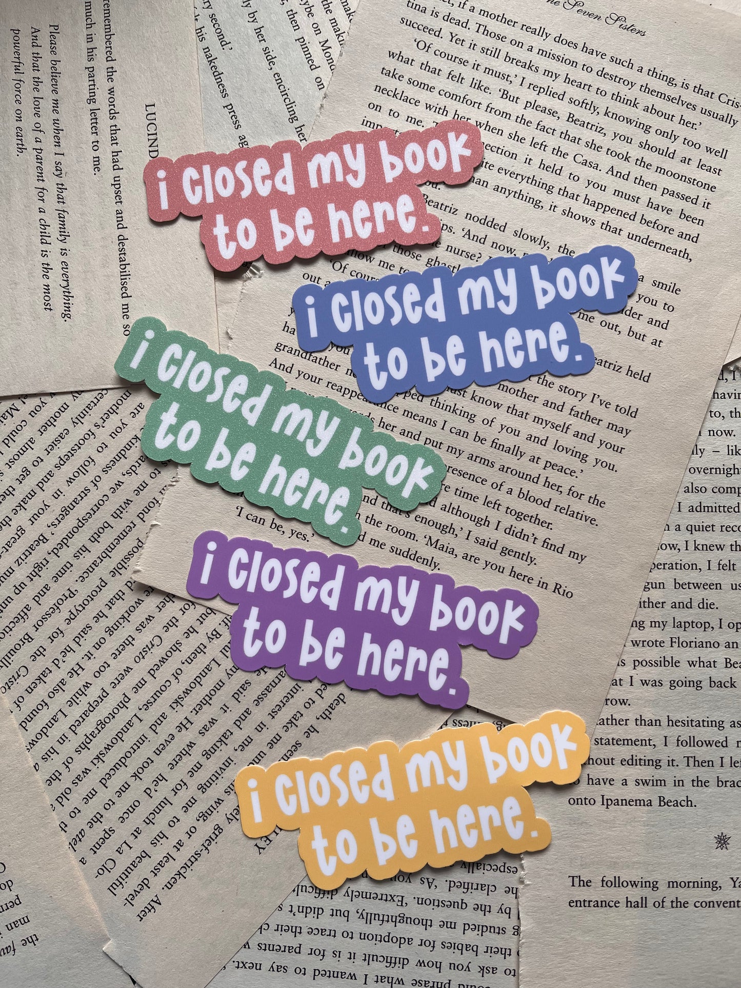 I closed my book Vinyl Sticker