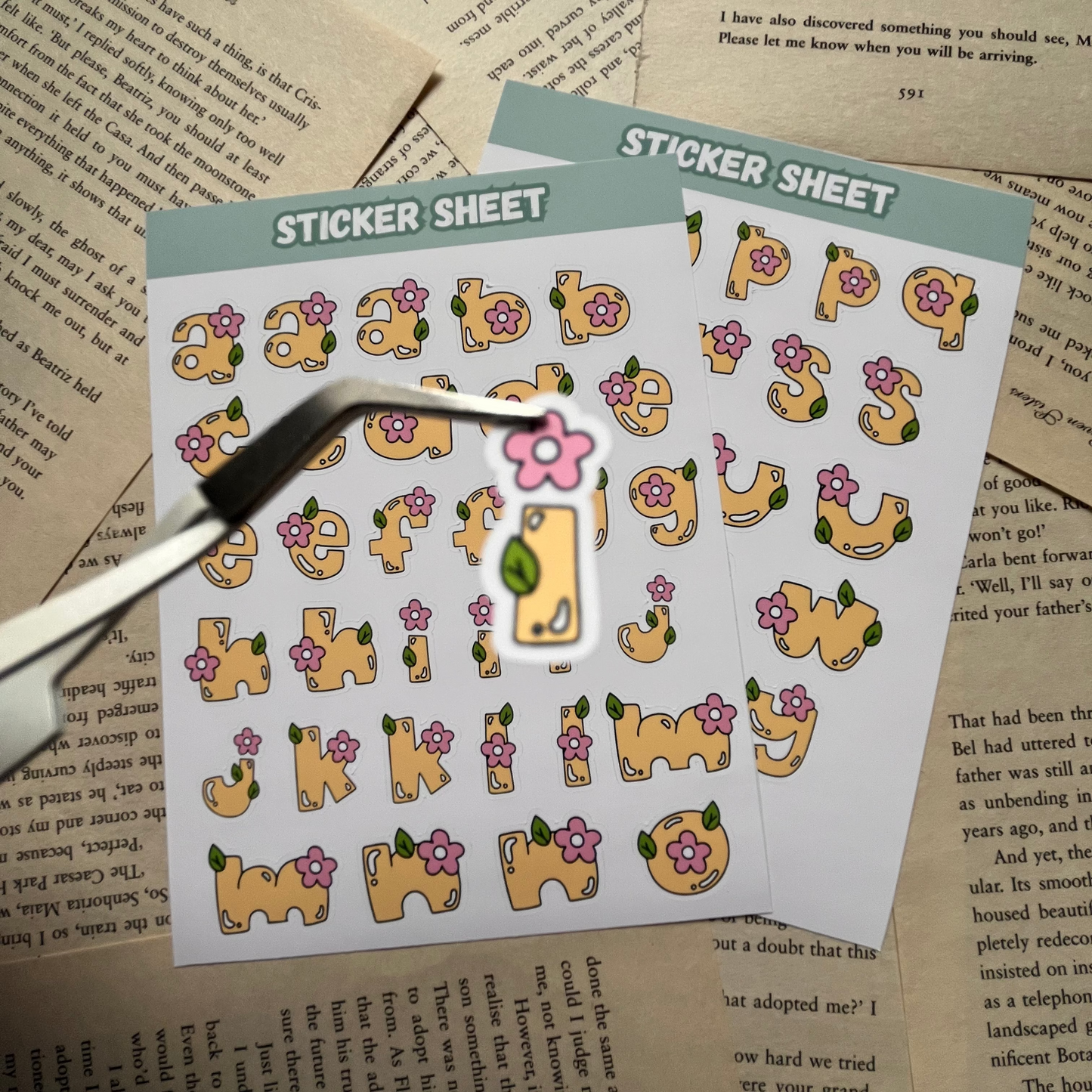 Lemony Letter Sticker Sheets