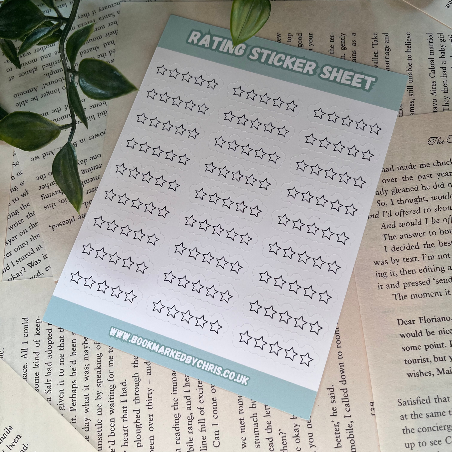 Star Rating Sticker Sheet