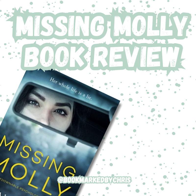 Book cover of Missing Molly by Natalie Barelli on a white backfround with text reading "Missing Molly Book Review"