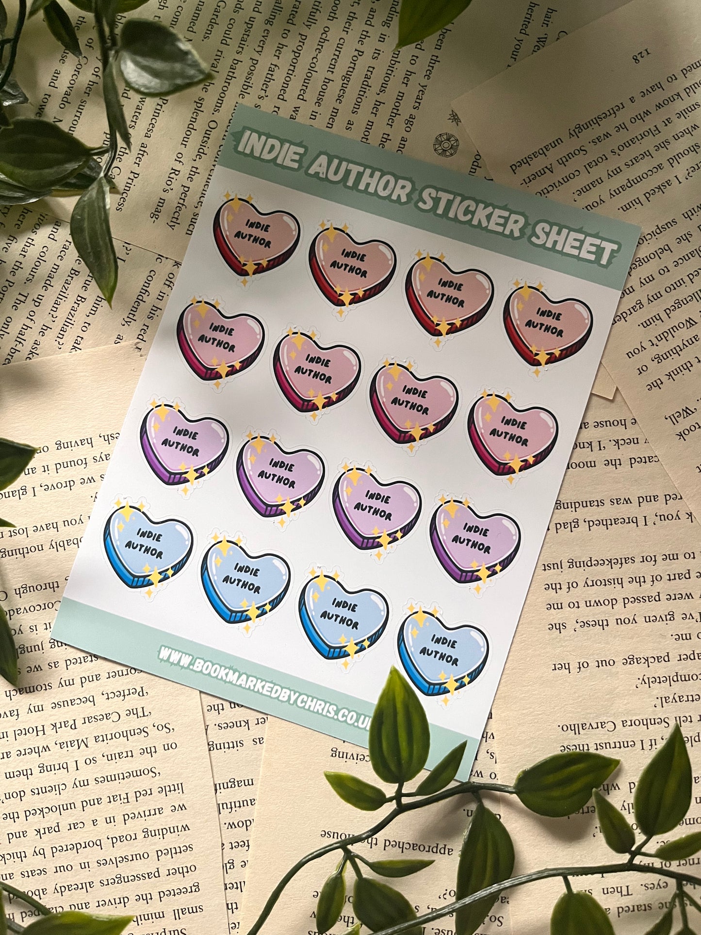 Indie Author sticker sheet