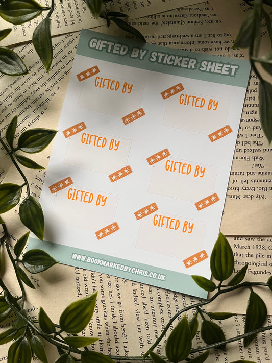 Gifted By sticker sheet