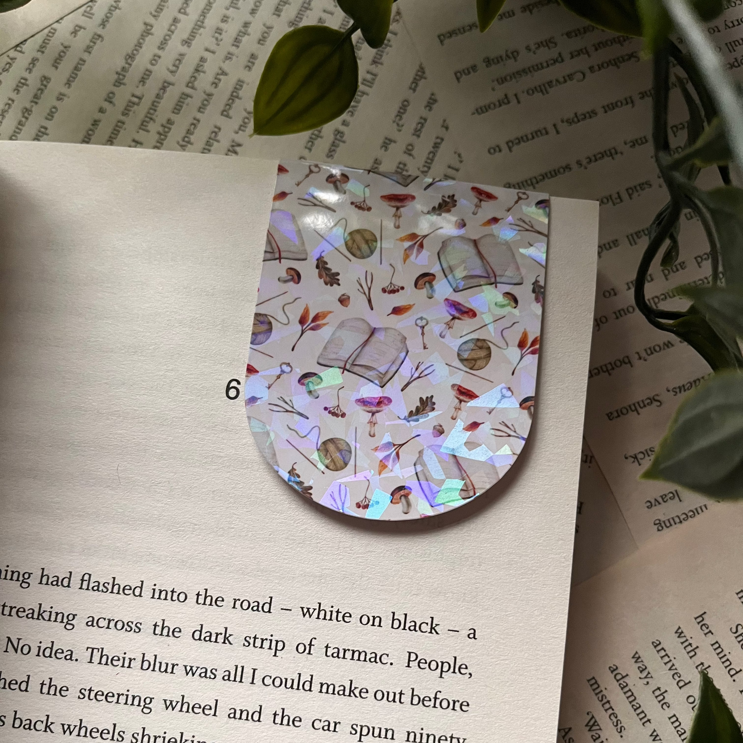 Decorative bookmark with a pattern on an open book